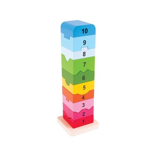 Wooden Number Stacking Tower