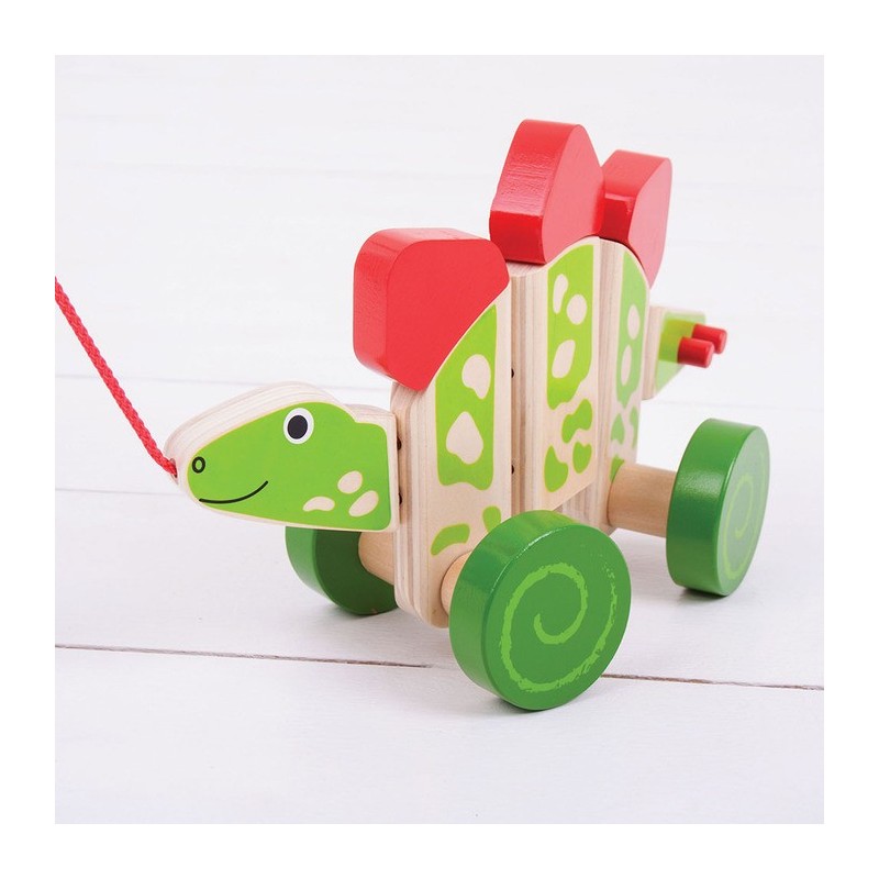 Pull Along Wooden Dinosaur