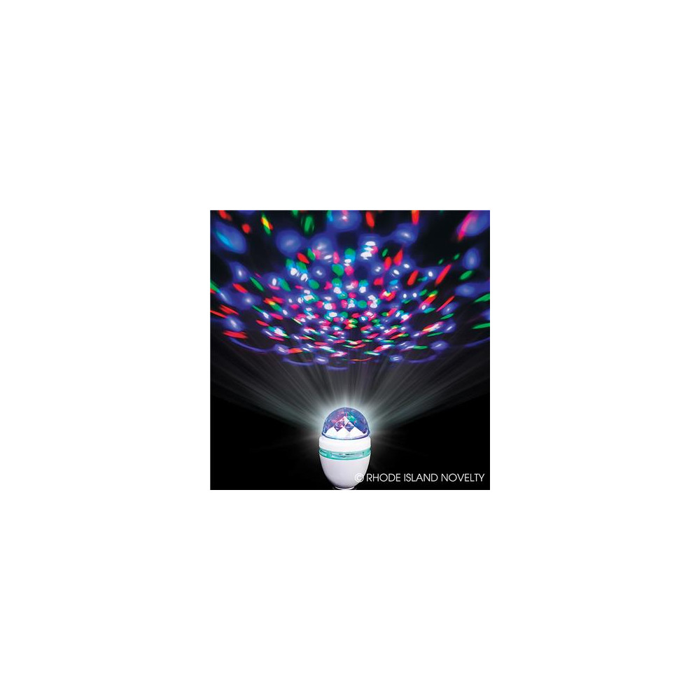 Rhode Island Novelty 3W LED Multi Color Disco Rotating Bulb ELDISBU