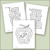 Raised Line Seasonal Mazes Large (Set of 12)
