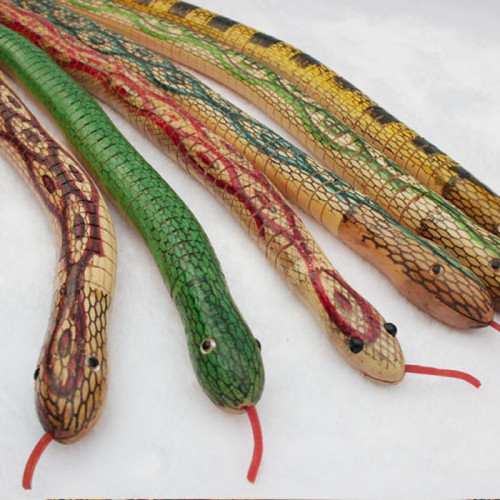 Realistic Wooden Snakes (50cm)