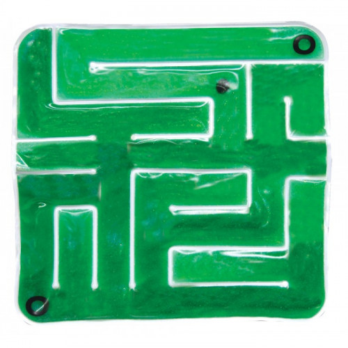 Green Gel-Maze with Marbles