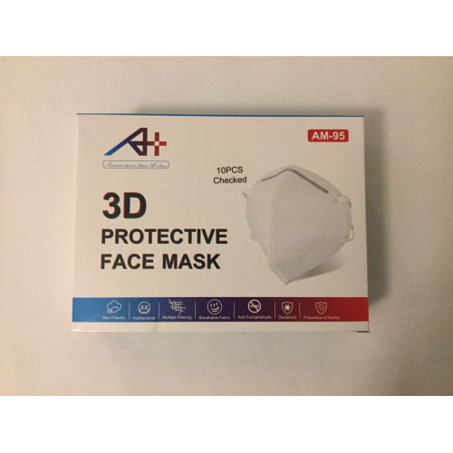 KN95 Certified Disposable 3D Protective Face Mask (10 pack)
