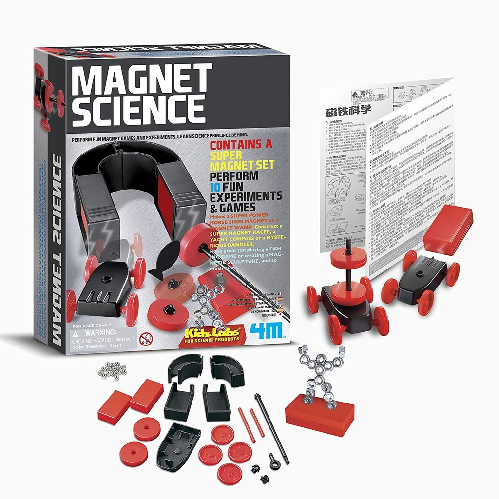 Magnet Science Kit Construct Racer Yacht Compass Mysterious Dangler Learning Toy 