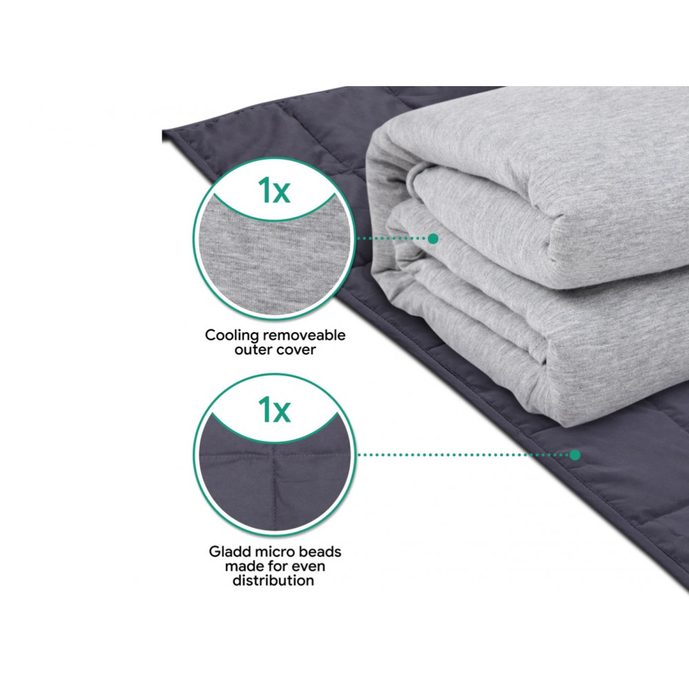 Hush Blankets Classic 12-Pound Weighted Blanket Gray