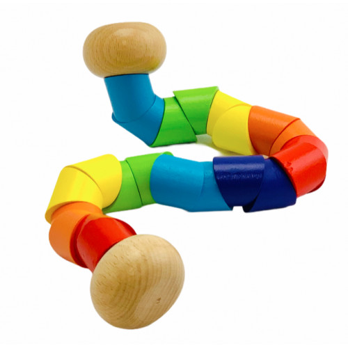 What Zit Worm Twisty Wooden Toy