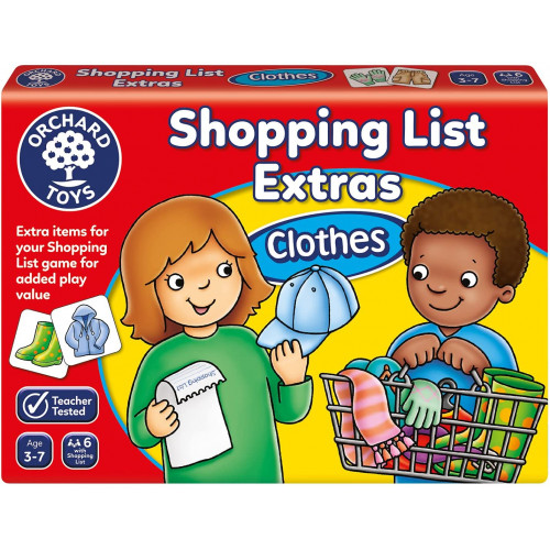 Shopping List Memory Game - Clothes