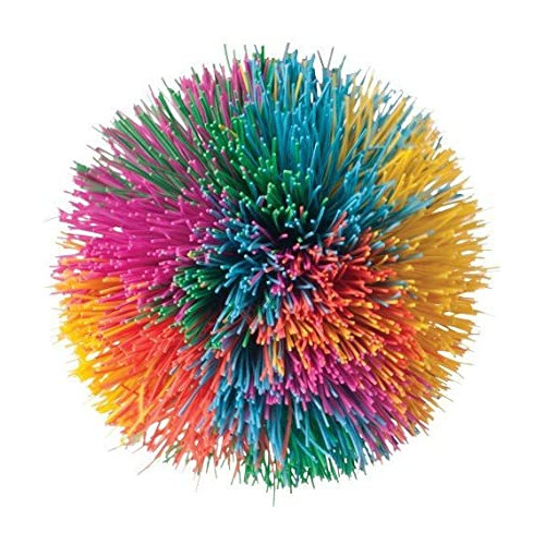 Rainbow Pom Pom Ball (3.5") - Toysmith