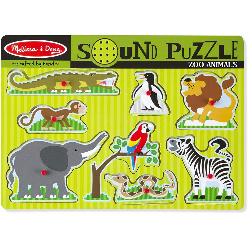 Zoo Animals Sound Puzzle (8 Pieces) - Melissa & Doug