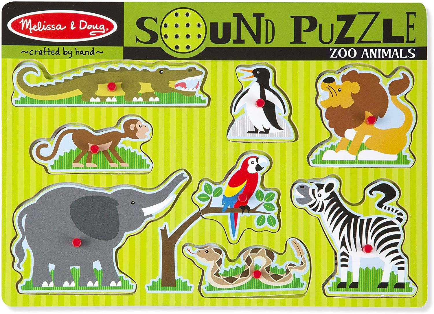 Zoo Animals Sound Puzzle (8 Pieces) - Melissa & Doug