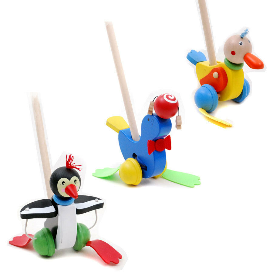 Wooden Push Along Toy Animal