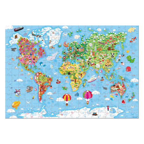 World Giant Puzzle & Poster (300 pc) - Janod