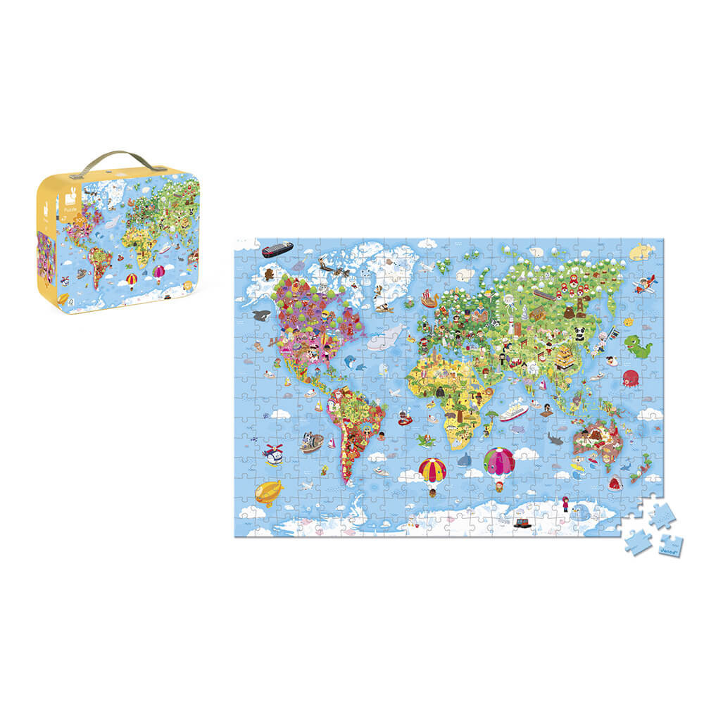 World Giant Puzzle & Poster (300 pc) - Janod