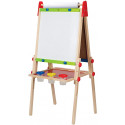 Double Sided Art Easel with Chalkboard / Magnetic Whiteboard