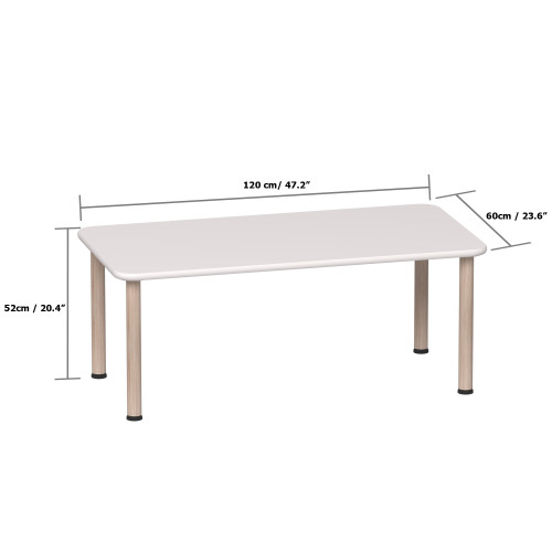 SANTINO RECTANGULAR (120X60 CM) WHITE TABLE