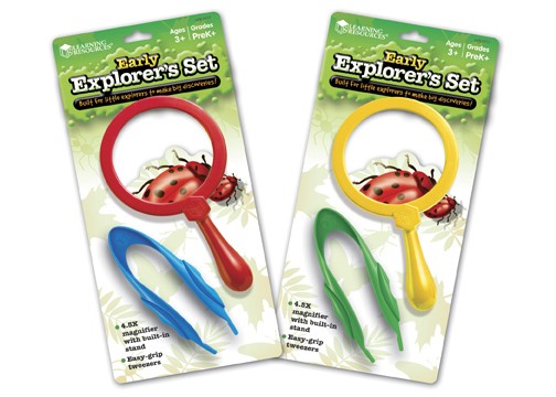 1 x Childrens Jumbo Easy Grip Plastic Tweezers - Learning Resources Colours  Vary